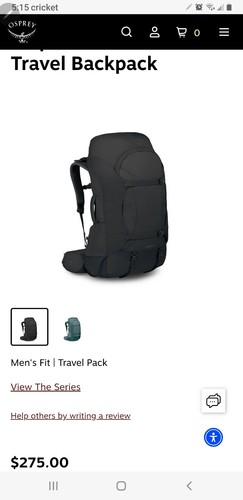 Osprey fairpoint trek 55l - trek,